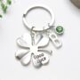 Good Luck Personalised Keyring Four Leaf Clover Gift, thumbnail 1 of 8