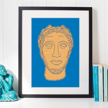 Roman Male Statue Portrait Illustration Art Print, 2 of 4