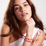 Pink Chalcedony And Rose Quartz Jelly Bean Bracelet, thumbnail 2 of 2