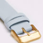 Light Blue And Gold Vegan Leather Watch, thumbnail 3 of 3