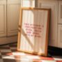Kitchen Dancing Quote Wall Art Food Wine Lover Gift, thumbnail 7 of 10