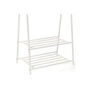 Two Tier White Storage Shelf Clothes Coat Rack Stand, thumbnail 5 of 7