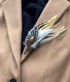 Country Style Feather Corsage Brooch Pins, 5 of 12