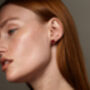 Ear Studs With Red Flowers In Black Lacquer, thumbnail 2 of 8