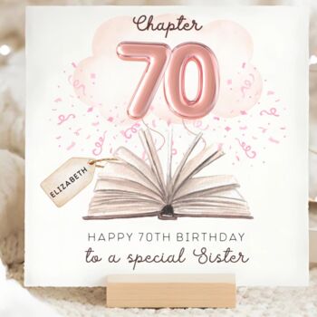 Sister Chapter 70 Birthday Card + Hand Decorated Gems Option, 2 of 2