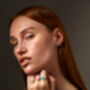 Forget Me Not Flower Heart Ring 10mm, thumbnail 2 of 10