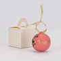 Personalised Festive Foliage Bauble Pink, thumbnail 2 of 9