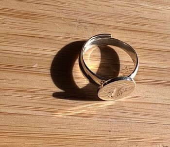 Sterling Silver Adjustable Bee Ring, 2 of 5
