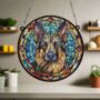 German Shepherd Stained Glass Effect Suncatcher, thumbnail 5 of 6