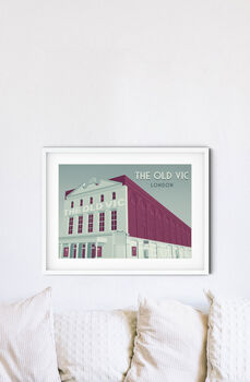 The Old Vic London Travel Poster Art Print, 2 of 6