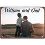 Personalised Fathers Day Vintage Metal Sign, thumbnail 2 of 3