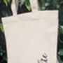 Personalised Tote Bag Custom Name Shopping Bag, thumbnail 2 of 3