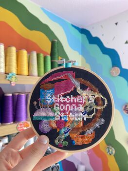 Stitchers Gonna Stitch Cross Stitch Kit, 3 of 6