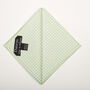 Mens Mint Green Gingham Print Cotton Pocket Square, thumbnail 11 of 12