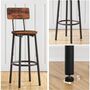 Set Of Two Breakfast Bar Stool Kitchen Chairs Seat, thumbnail 9 of 9