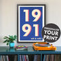 1991 Personalised Year Typography Print, thumbnail 8 of 12