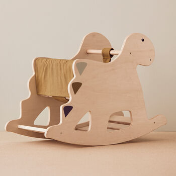 Personalised Rocking Wooden Dino Toy, 2 of 10