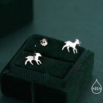 Baby Lamb Stud Earrings In Sterling Silver, 5 of 12