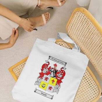 Tote Bag With Personalised Coat Of Arms, 7 of 7