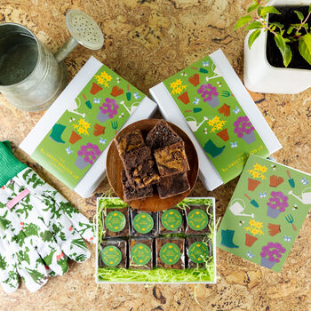'Gardening' Gluten Free Luxury Brownie Gift, 3 of 5