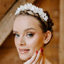 White Flower Bridal Headpiece, thumbnail 5 of 6