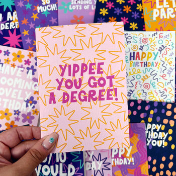 Colourful 'Yippee You Got A Degree' Graduation Card, 6 of 6