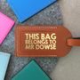 Leather Luggage Tag With Metallic Print, thumbnail 2 of 9