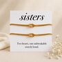 Two Sisters Gift, Set Of Two Knot Bracelets, thumbnail 1 of 8