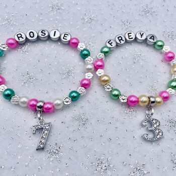 Personalised Birthday Bracelet Age Charm Bracelet, 5 of 12