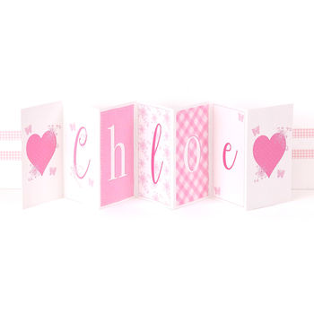 Personalised Girl's Name Banner Card, 4 of 8
