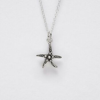 Silver Starfish Pendant Necklace And Card, 3 of 7