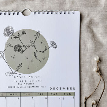 2024 Zodiac Constellation And Birth Flowers Calendar, 5 of 8