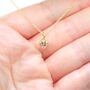 Gold Plated Clear Cubic Zirconia Heart Necklace, thumbnail 2 of 6