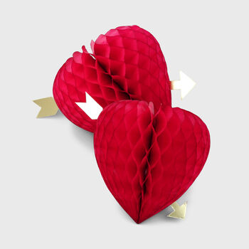 Honeycomb Cupid Heart Paper Decoration 20cm, 2 of 2