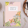 Personalised Pink Floral Notebook, Lined Or Unlined Paper, thumbnail 1 of 5