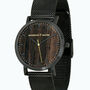 Classic Black Stainless Steel Unisex Wood Watch, thumbnail 5 of 8