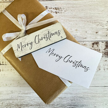 Large Merry Christmas Rubber Craft Stamp, 2 of 4