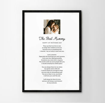 Wedding Photos And Poem Personalised Print, 8 of 10