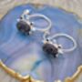 Black Onyx, Agate, Turquoise Earrings, Sterling Silver, thumbnail 6 of 8