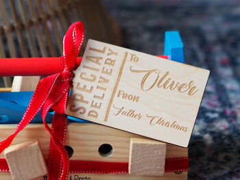 Engraved Christmas Wooden Gift Tags, 2 of 5