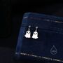 Sterling Silver Little Ghost Drop Stud Earrings, thumbnail 6 of 11