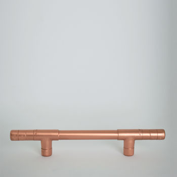 Copper Pull Handle With Ridging Detail, 6 of 7