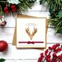 Handmade Stag Christmas Card For Him, thumbnail 6 of 6