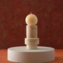 Handmade Beige Travertine Candle Holder, thumbnail 1 of 2