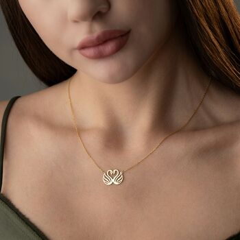 Eternal Love Heart Swans Necklace, 4 of 12