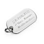 Personalised Fathers Day Silver Dog Tag Small Pendant, thumbnail 2 of 4