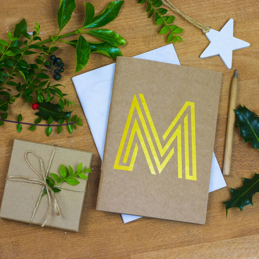 Metallic Initial Notebook By Little Pieces