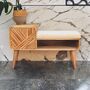 Boucle Carved Seated Telephone Side Table, thumbnail 2 of 12