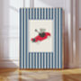 Babar The Elephant Set Of Two Blue Nursery Art Prints, thumbnail 3 of 3