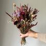 Plum And Lilac Dried Flower Bouquet, thumbnail 1 of 6
